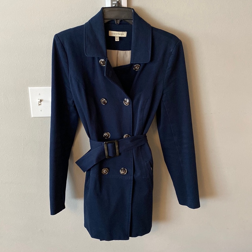 Navy Belted trench coat